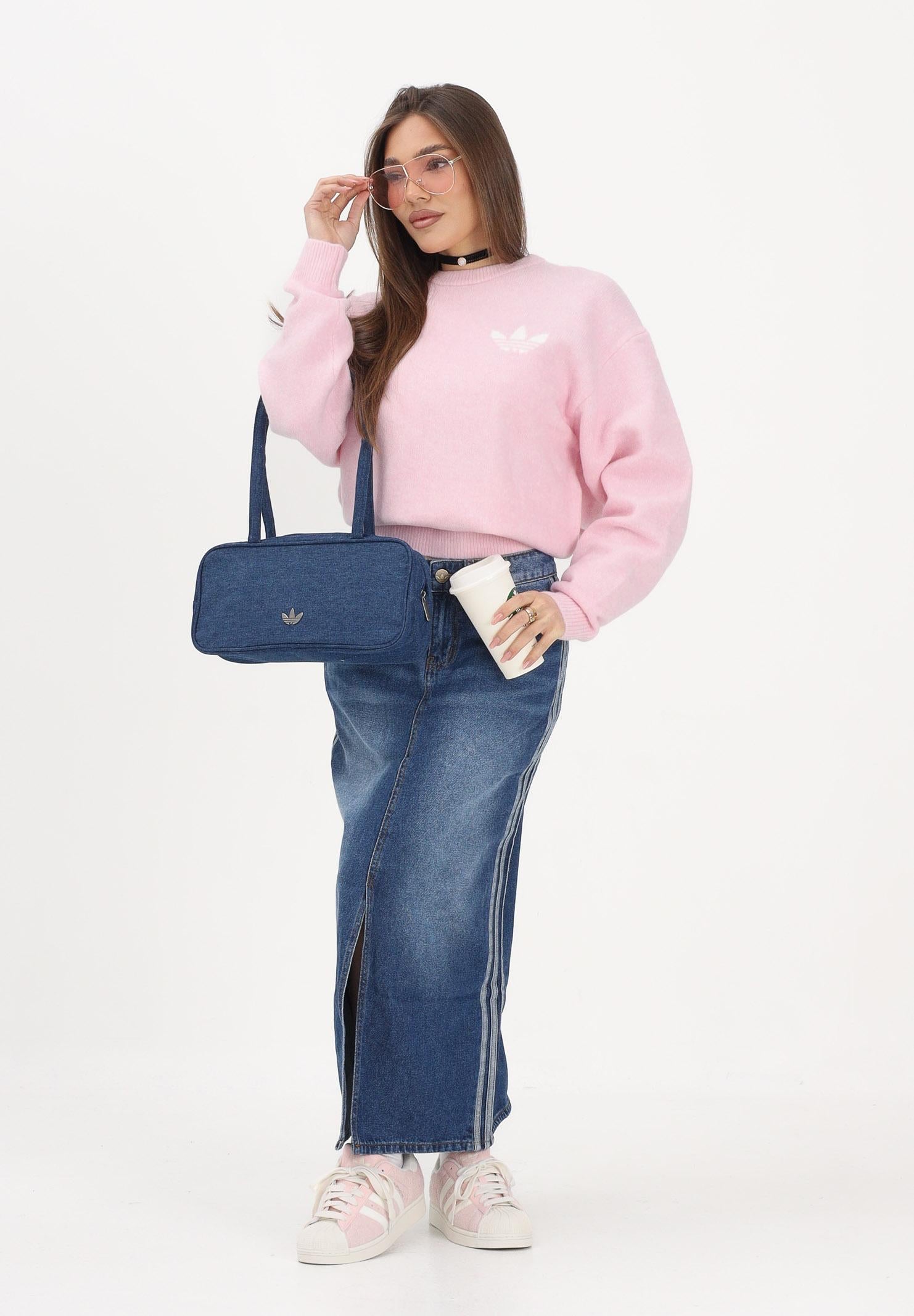 ADIDAS ORIGINALS Gonna midi 3 STRIPES in denim medio da donna KD2908 . ADIDAS ORIGINALS 