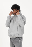 ADIDAS ORIGINALS Felpa con cappuccio Trefoil Essentials Loose grigia da uomo JV6057 . ADIDAS ORIGINALS 