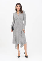 ELISABETTA FRANCHI Abito midi panna da donna con stampa geometrica ABS0356E2 EF1 ELISABETTA FRANCHI 