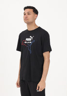 PUMA T-shirt a manica corta Graphic "Heritage Cat" nera da uomo 692031 01 PUMA 