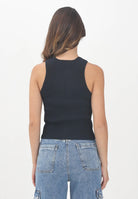 TOMMY JEANS Canotta nera da donna stile vogatore a coste DW0DW20975BDS  TOMMY JEANS 