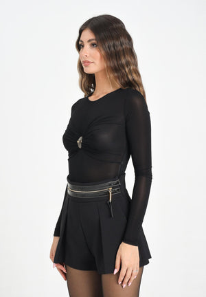 ELISABETTA FRANCHI Body nero da donna con dettaglio gioiello BO01657E2 110 ELISABETTA FRANCHI 