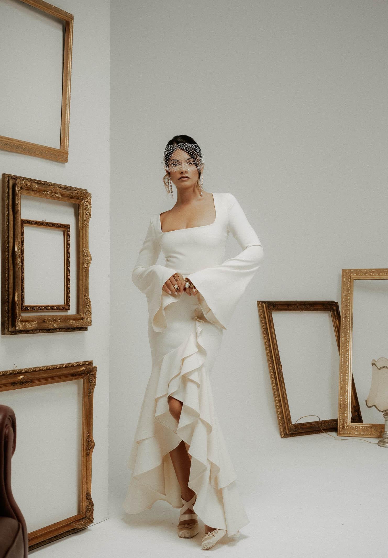 SANTAS Gonna lunga ÉLAN panna da donna PV2606 PA SANTAS 