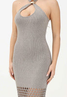 SIMONA CORSELLINI Abito midi oro da donna in maglia con crochet P26CPABO0301 V0770 SIMONA CORSELLINI 