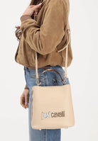 JUST CAVALLI Borsa a mano beige da donna con logo 80RA4BB3ZS766 751 JUST CAVALLI 
