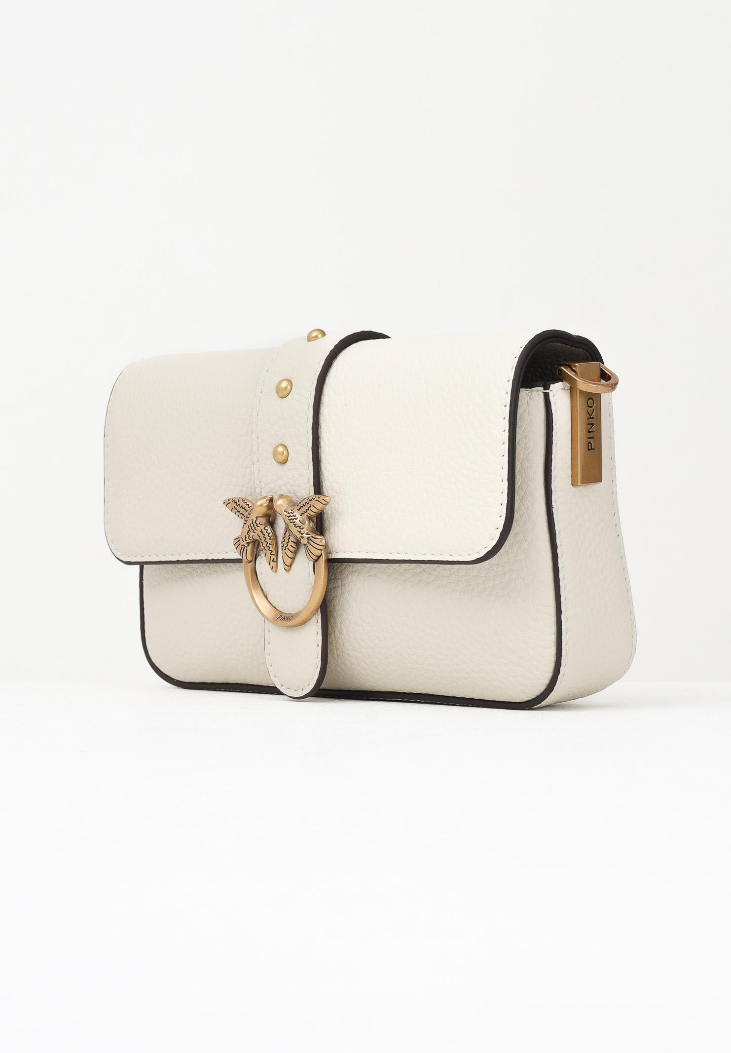 PINKO Borsa a tracolla Love One Slouchy Baby panna da donna 105353A2OX Z14Q PINKO 