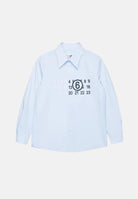 Camicia casual azzurra per donna e bambina con stampa Numbers M60659MM014 M6806 MAISON MARGIELA 