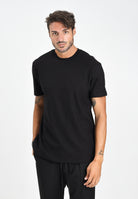ARMANI EXCHANGE T-shirt a manica corta nera da uomo con fantasia logo jacquard XM001431AF10337 FC022 ARMANI EXCHANGE 