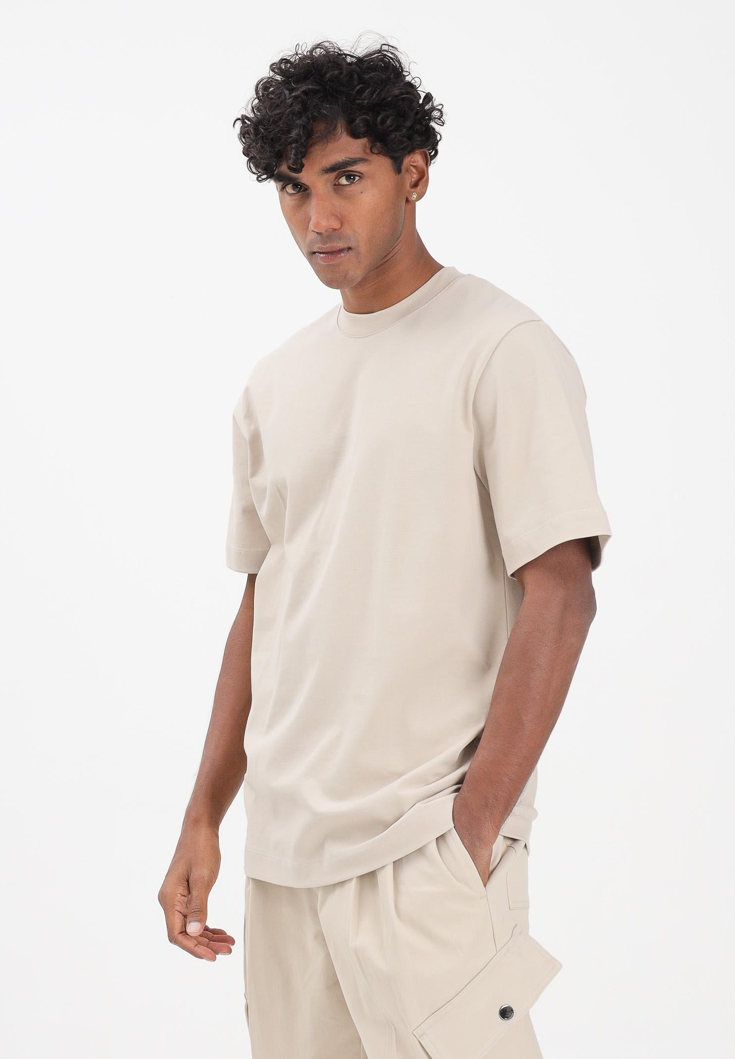 YES LONDON T-shirt a manica corta beige da uomo XM4228 BE YES LONDON 