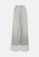 ADIDAS ORIGINALS  jeans Vintage Wide Leg Jeans Light Denimf azzurro chiaro e bianco da donna KW4517 . ADIDAS ORIGINALS 