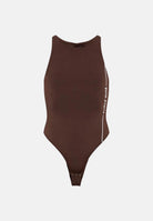 PALM ANGELS Body con logo stampato choccolate marrone, colore basico marrone, donna. PLA1UWBD01SI CH PALM ANGELS 