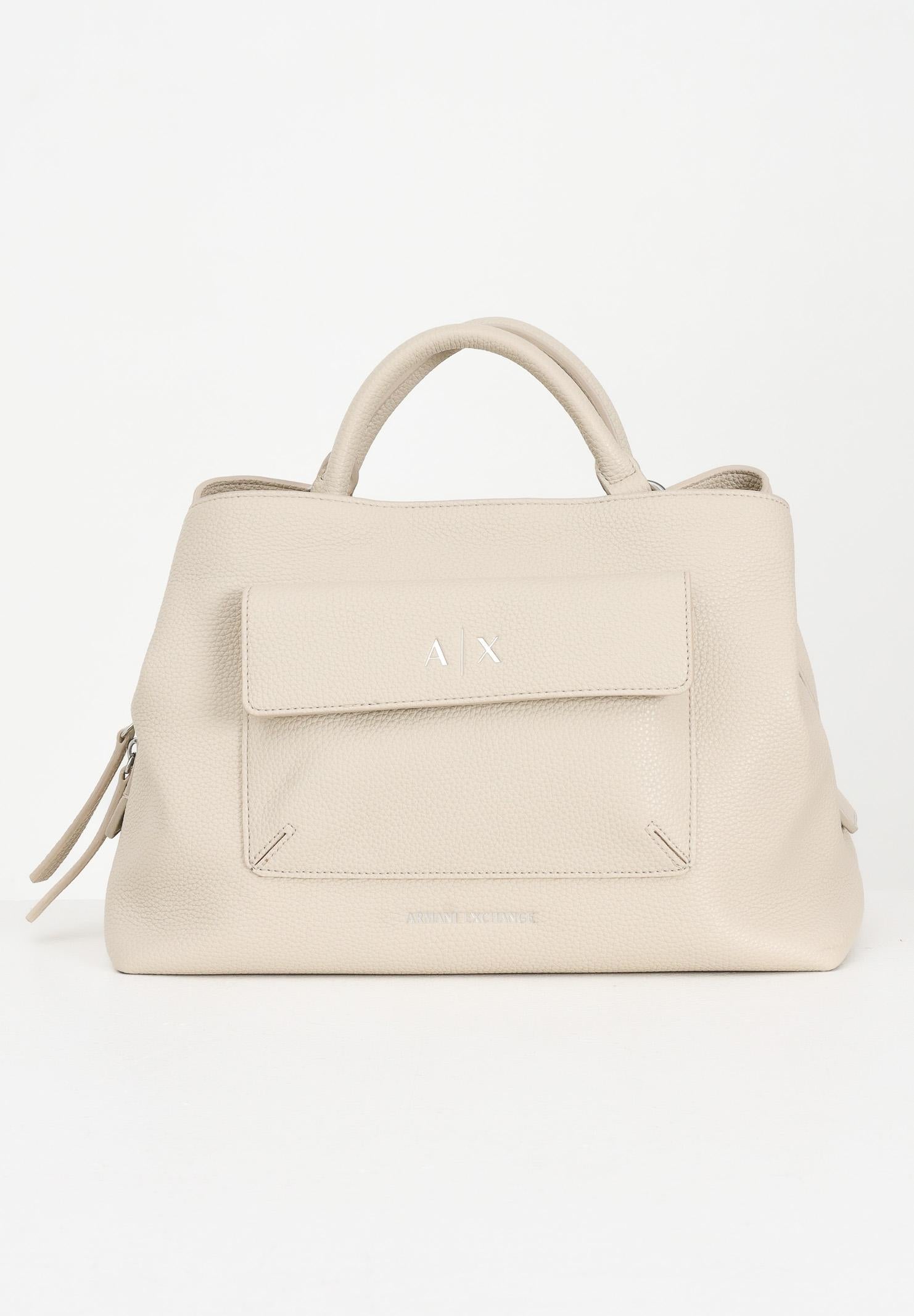 ARMANI EXCHANGE Borsa a mano panna da donna con logo XW001545AF17019 U1092 ARMANI EXCHANGE 