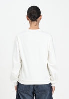 GCDS Felpa girocollo bianca per donna e ragazze con stampa in strass B2JW1532BA5 15 GCDS 