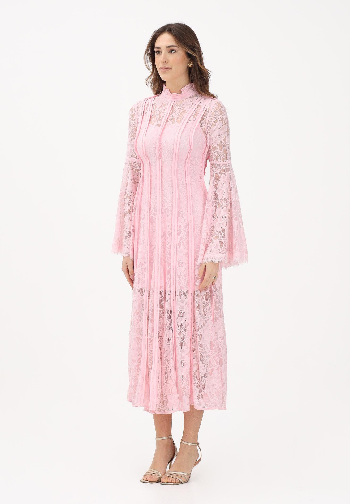 ODI ODI Abito midi rosa da donna realizzato in pizzo floreale ARBOREA110S6 G8 ODI ODI 
