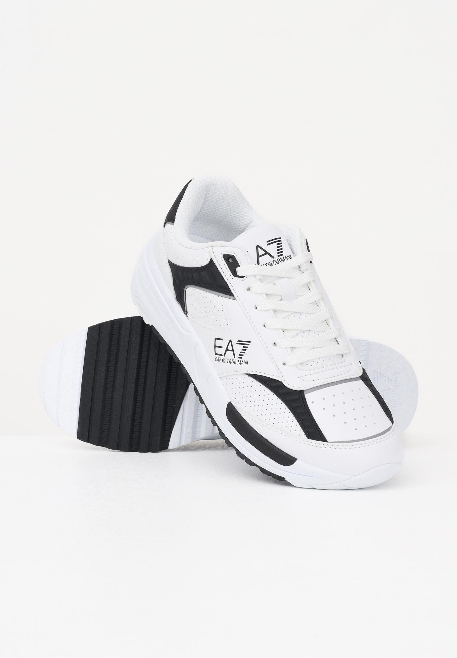 EA7 Sneakers bianche e nere da uomo con logo 7X000360AF19082 MZ021 EA7 