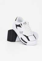EA7 Sneakers bianche e nere da uomo con logo 7X000360AF19082 MZ021 EA7 