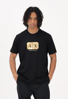 ARMANI EXCHANGE T-shirt a manica corta nera da uomo con stampa logo XM002826AF12308 UC001 ARMANI EXCHANGE 