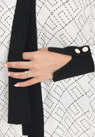 ELISABETTA FRANCHI Camicia a manica lunga panna e nera da donna con stampa CA10456E2 EF1 ELISABETTA FRANCHI 