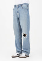 CALVIN KLEIN JEANS Jeans Straight 90's Tencel Blend in denim medio da uomo LV04RE718G2U1 . CALVIN KLEIN JEANS 