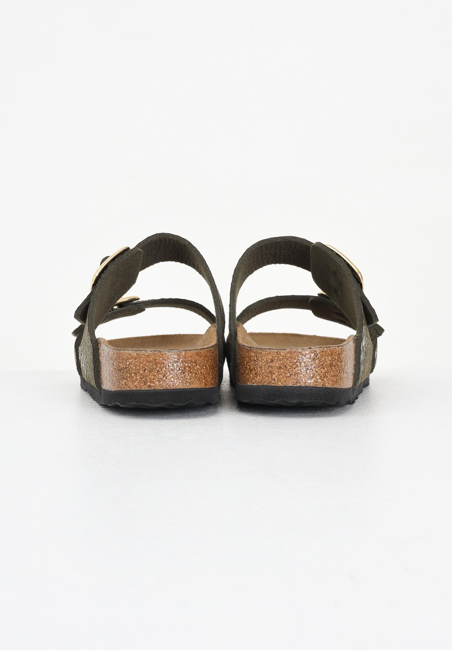 BIRKENSTOCK Ciabatte Sydney Cushion Buckle verde da donna 1030888 . BIRKENSTOCK 
