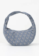 CALVIN KLEIN Borsa a spalla blu da donna con motivo jacquard all-over LV04F3206G ZYX CALVIN KLEIN 