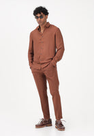 PATRIZIA PEPE Camicia a manica lunga cuoio da uomo 5C0310A093J B217 PATRIZIA PEPE 
