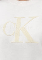 CALVIN KLEIN JEANS Maglia a manica corta panna da donna con logo LV044E306GYBH . CALVIN KLEIN JEANS 