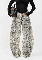 MYEM Jeans Emanuela panna da donna con stampa pitonata EMANUELA4  MYEM 