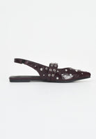 ONLY Sandali bordeaux da donna con borchie 15340903 Burgundy ONLY 