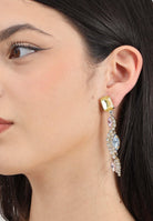 DIAMOND Orecchini multicolor da donna in catena con strass 2981 ORO DIAMOND 