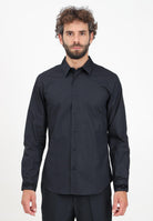 Camicia elegante nera da uomo con logo in stile gotico 77GALYS5CN002 899 VERSACE JEANS COUTURE 