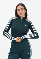 ADIDAS ORIGINALS Cardigan adicolor 3-Stripes Slim Knit verde da donna JY2599  ADIDAS ORIGINALS 