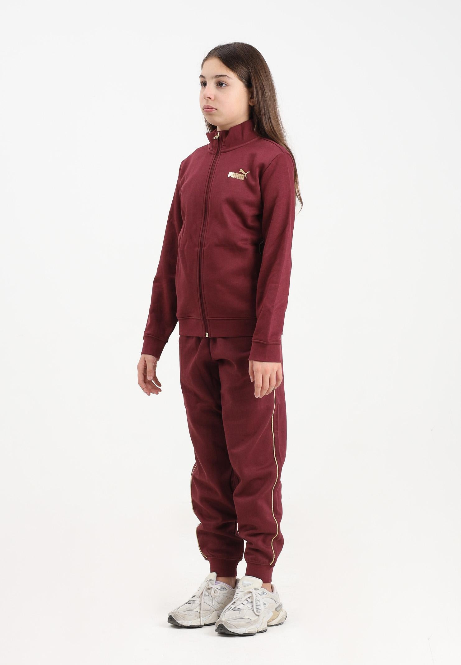 PUMA tuta bordeaux per bambina arricchita da dettagli dorati 692212 96 PUMA 