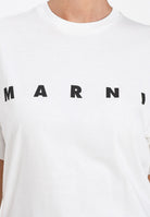 MARNI T-shirt a manica corta bianca per donna, ragazzi e bambini con logo istituzionale M002MVM00RF 0M114 MARNI 