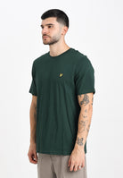 LYLE & SCOTT T-shirt a manica corta verde da uomo con patch logo TS400VOG W486 LYLE & SCOTT 