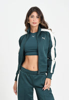 PUMA Felpa con zip T7 ALWAYS ON verde da donna 629796 75 PUMA 