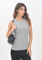 PINKO Canotta grigia da donna personalizzata con mini logo PINKO 100822A2RC I42 PINKO 