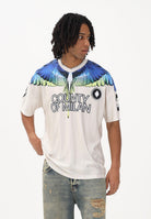 MARCELO BURLON COUNTY OF MILAN T-shirt a manica corta beige da uomo con stampa S6CMMATH086 412 MARCELO BURLON COUNTY OF MILAN 