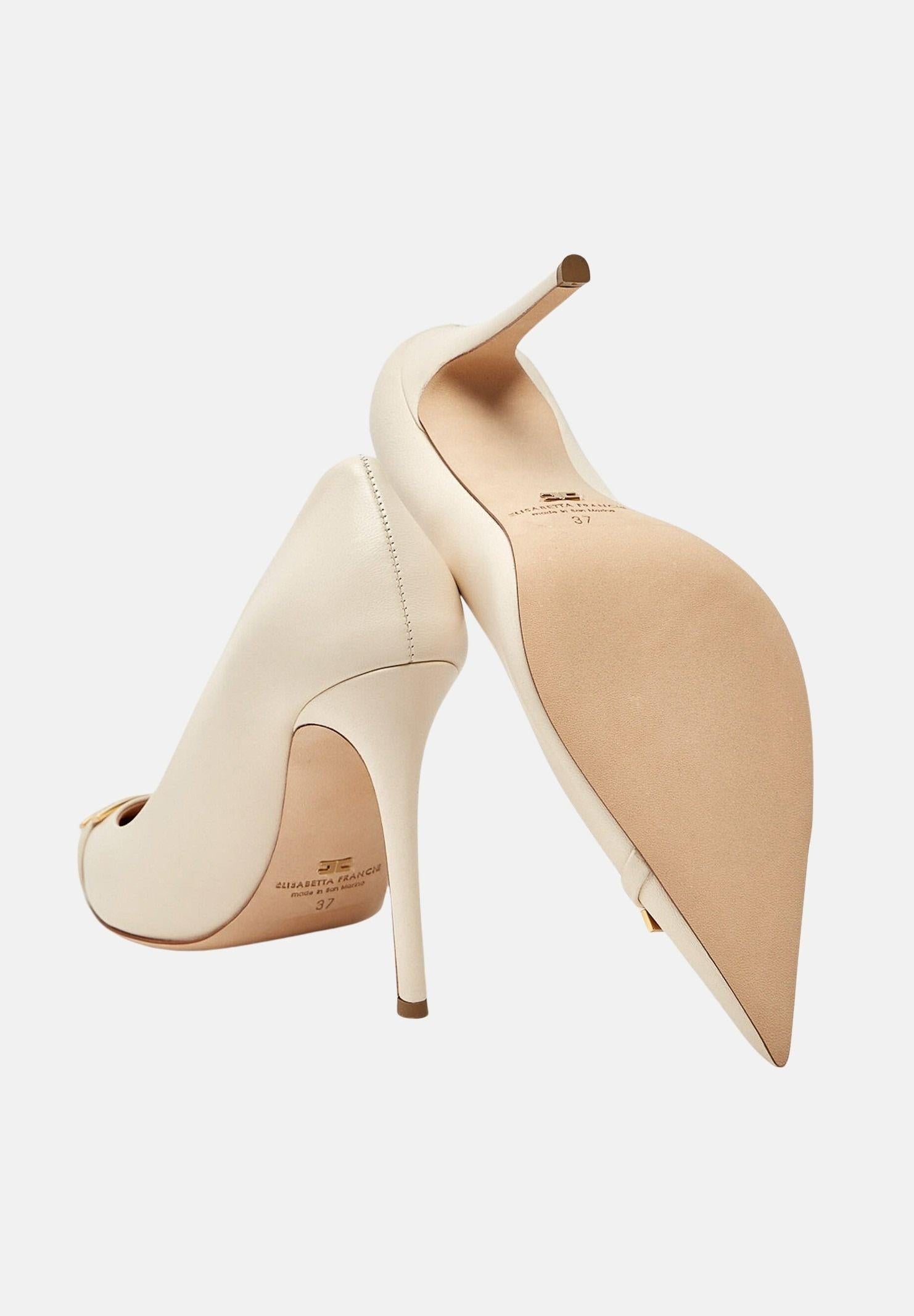 ELISABETTA FRANCHI Decollete burro da donna con dettaglio logo SA15L61E2 193 ELISABETTA FRANCHI 