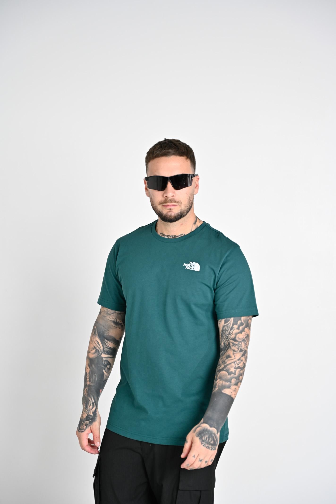 THE NORTH FACE T-shirt a manica corta Simple Dome verde da uomo NF0A87NG6GI1  THE NORTH FACE 
