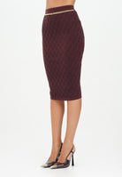 ELISABETTA FRANCHI Gonna midi in maglia bordeaux da donna GK20B56E2 EA4 ELISABETTA FRANCHI 