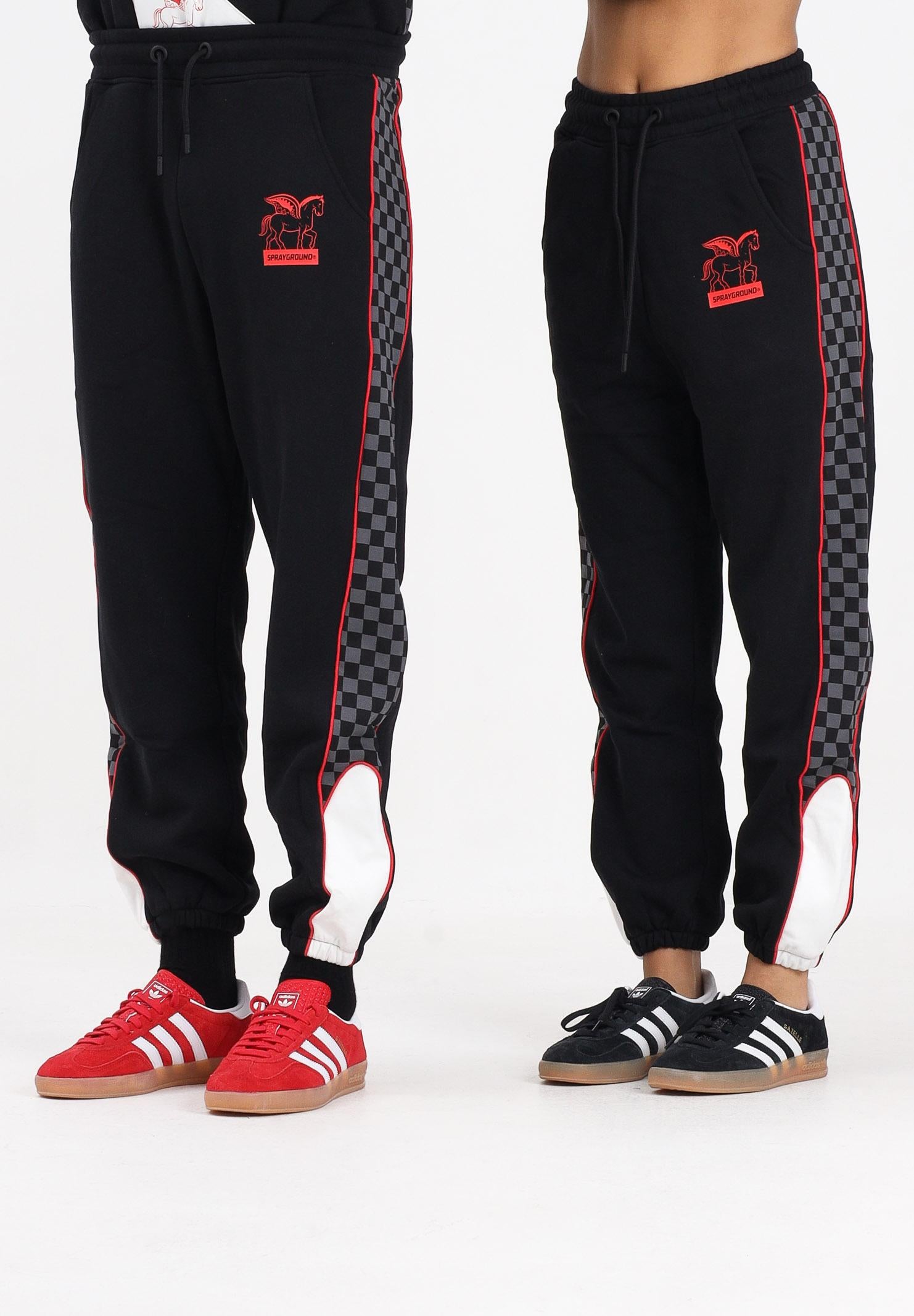 SPRAYGROUND Pantalone sportivo Triple Decker Heir to the Throne nero per uomo e donna SP775GGREY . SPRAYGROUND 