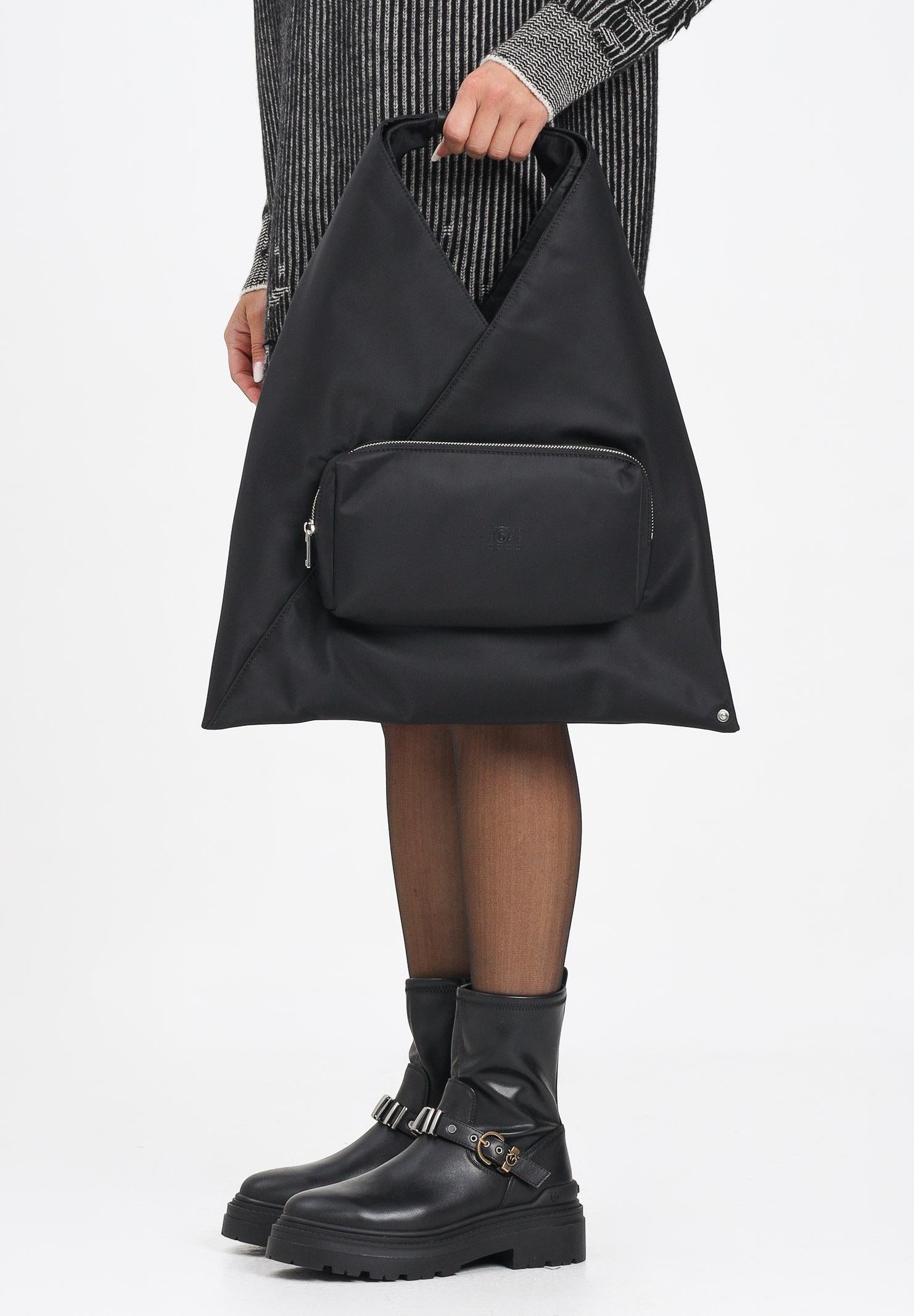 MAISON MARGIELA Women's Black Japanese Handbag with Pocket – Pavidas