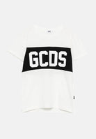 GCDS T-shirt a manica corta bianca per bambino e bambina con stampa logo GCDS B2KU2329JF1 15 GCDS 
