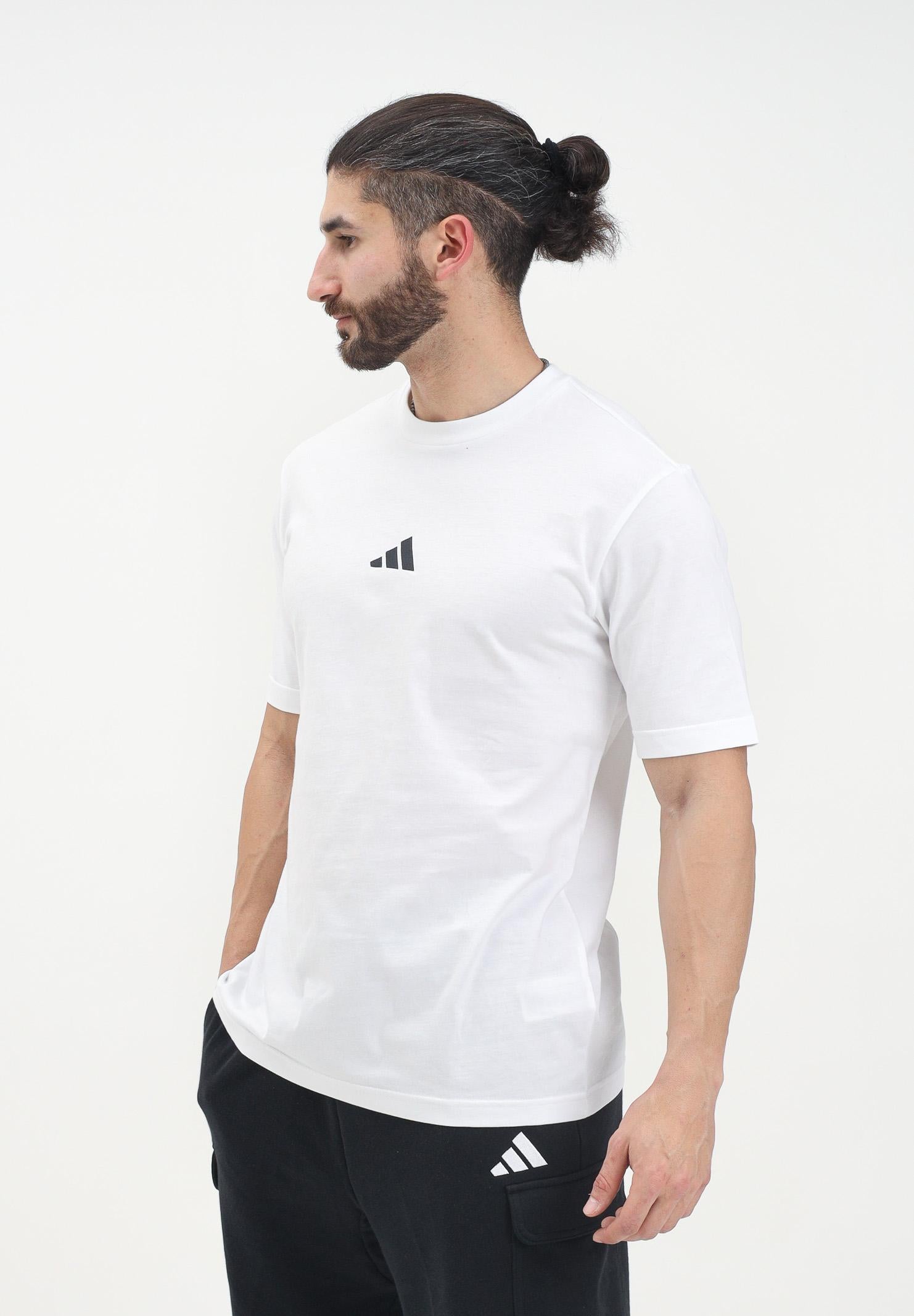 ADIDAS PERFORMANCE T-shirt a manica corta Essentials Small Logo Single Jersey bianca da uomo JF1092 . ADIDAS PERFORMANCE 