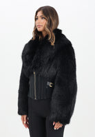 ELISABETTA FRANCHI Pelliccia nera da donna con bustier GB05A57E2 110 ELISABETTA FRANCHI 