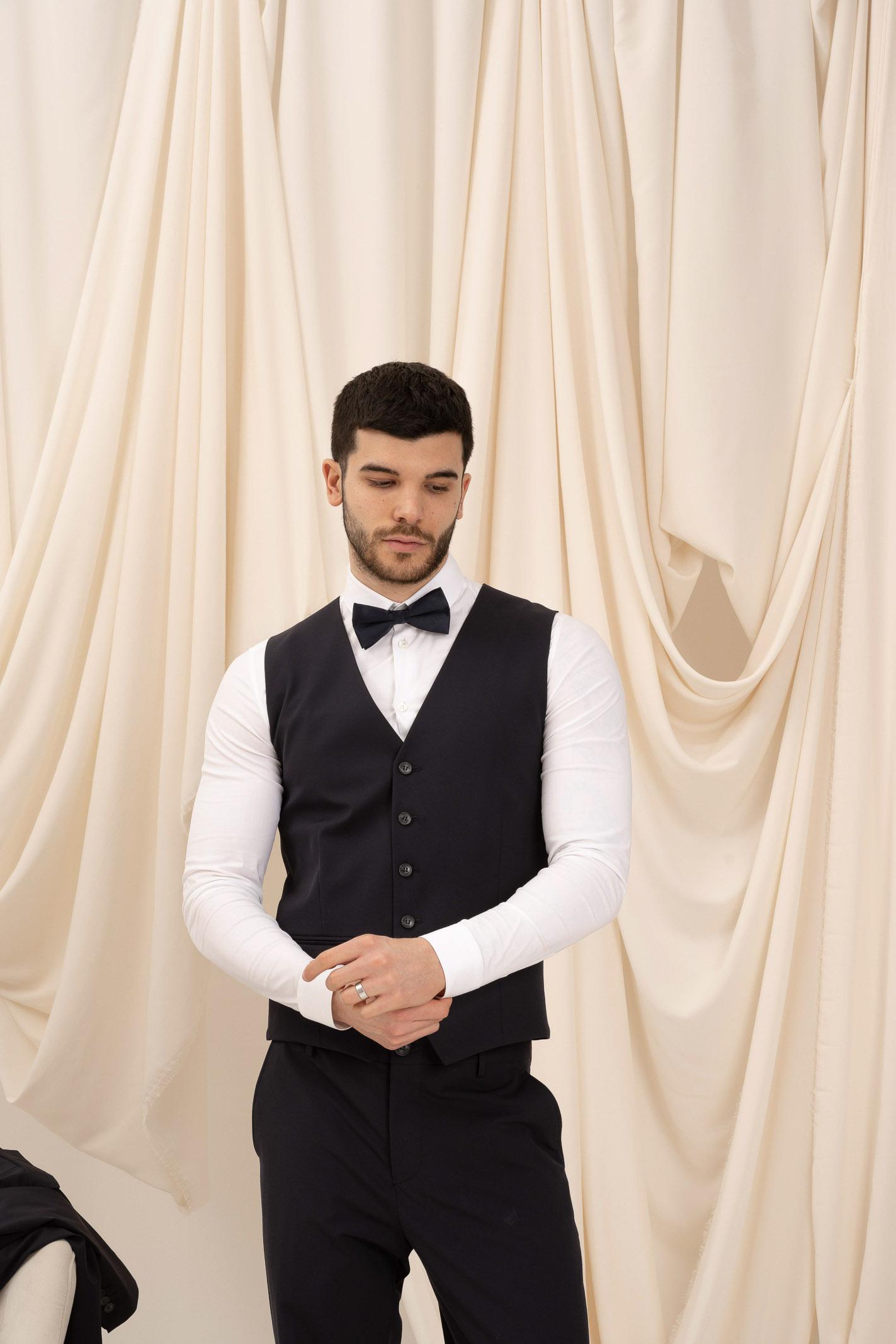 Gilet nero da uomo 16089406 Black SELECTED HOMME 