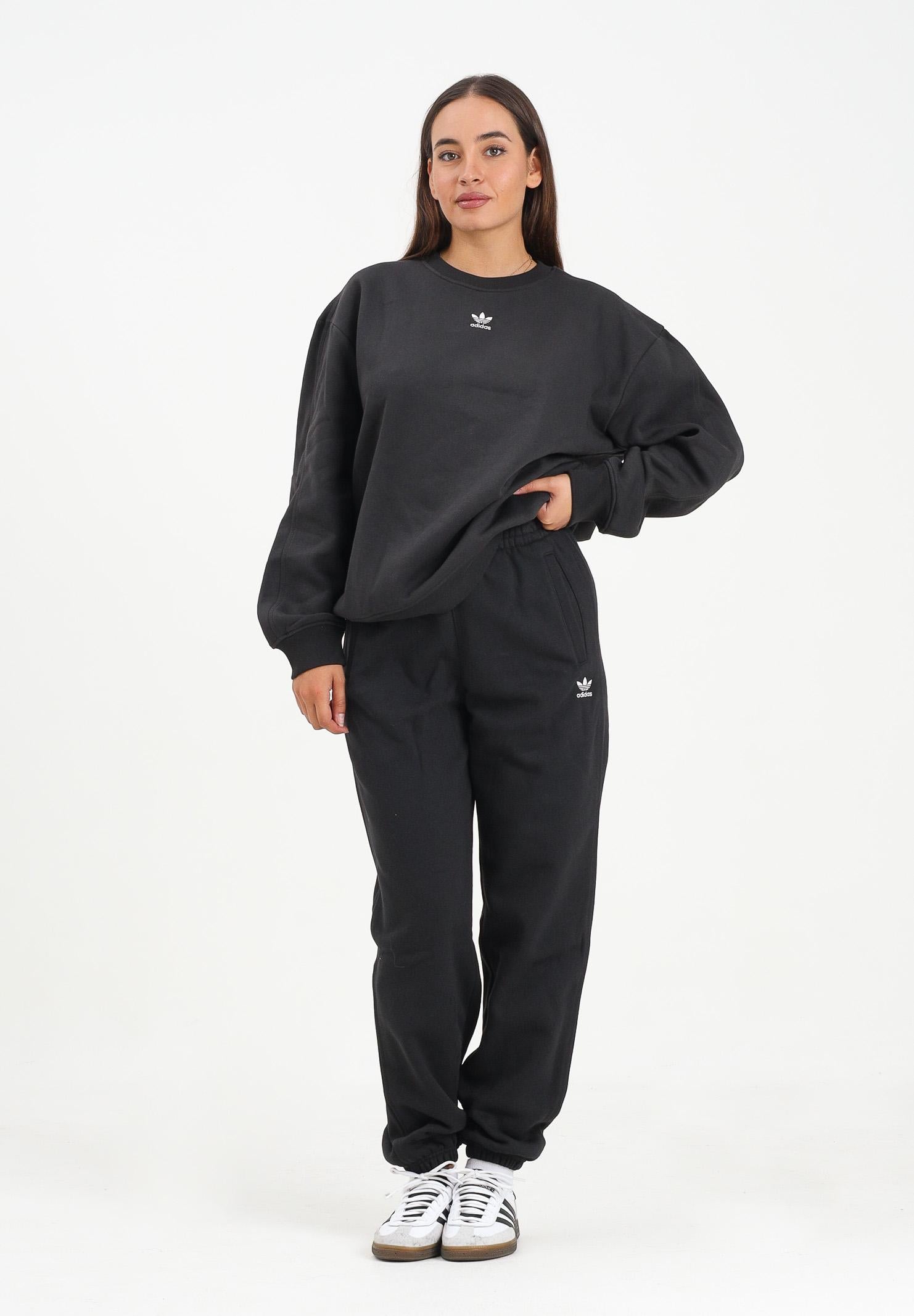 ADIDAS ORIGINALS Pantalone sportivo Essentials Fleece Loose nero da donna IY9637  ADIDAS ORIGINALS 