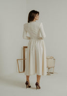 SANTAS Abito midi DOUCEUR avorio da donna PV2603 PA SANTAS 