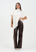 TPN Pantalone Smitherx in vinile marrone da donna SMITHERS242W5 30 TPN 